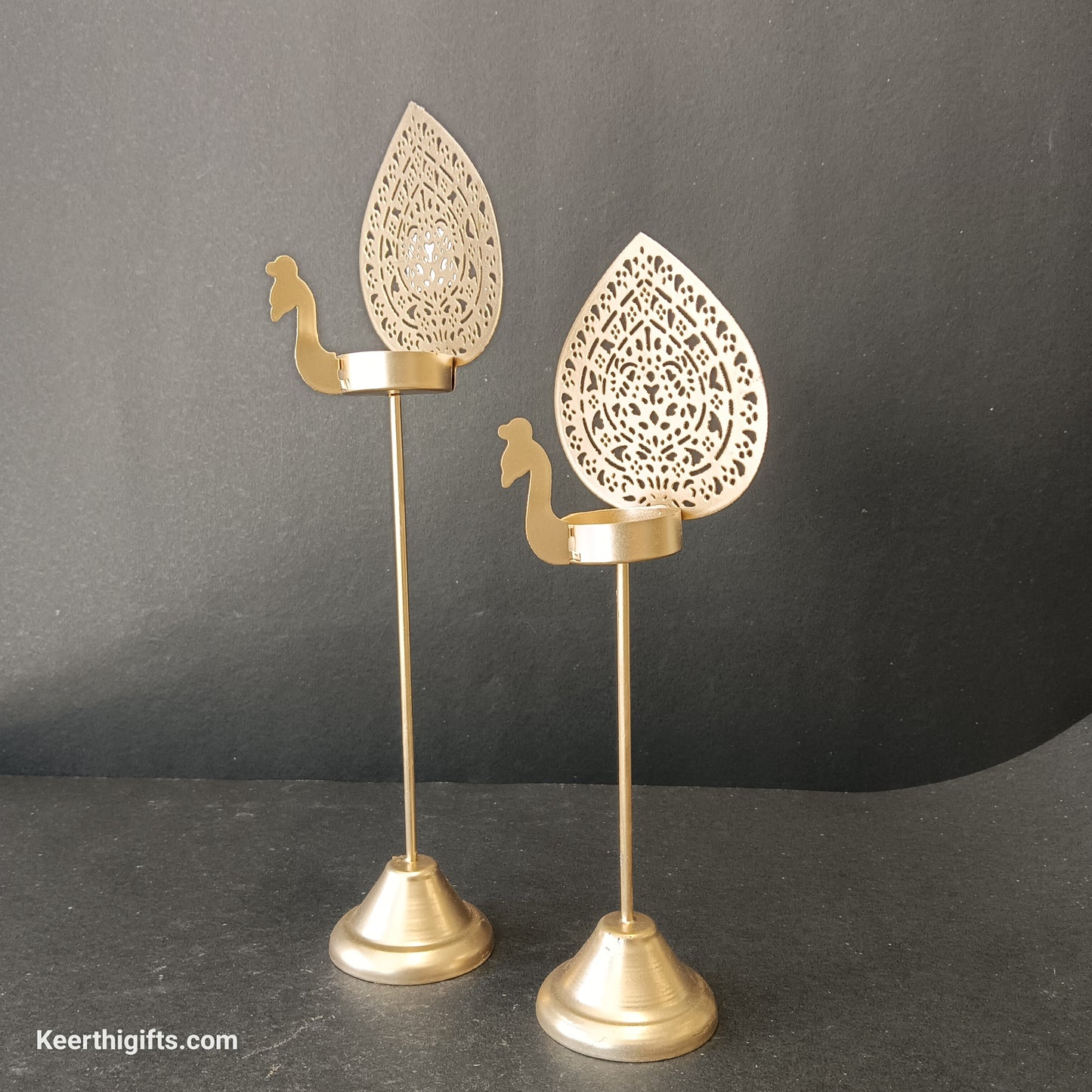 2 piece set candle and Diya stand