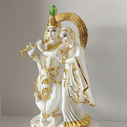 Radha Krishna white idol