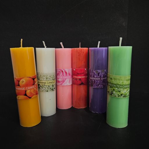 Pure wax Pillar Candles pack of 12 pieces