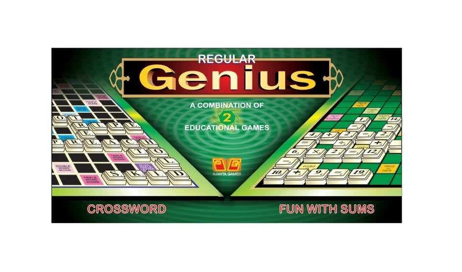 Mini Genius Combination Of 2 Educational Board Games Crossword and Fun With Sums kids