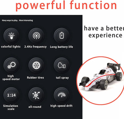 F1 Formula Spray High Speed Racing Remote Control Toy Car Four Wheel Drive Children Toy Car