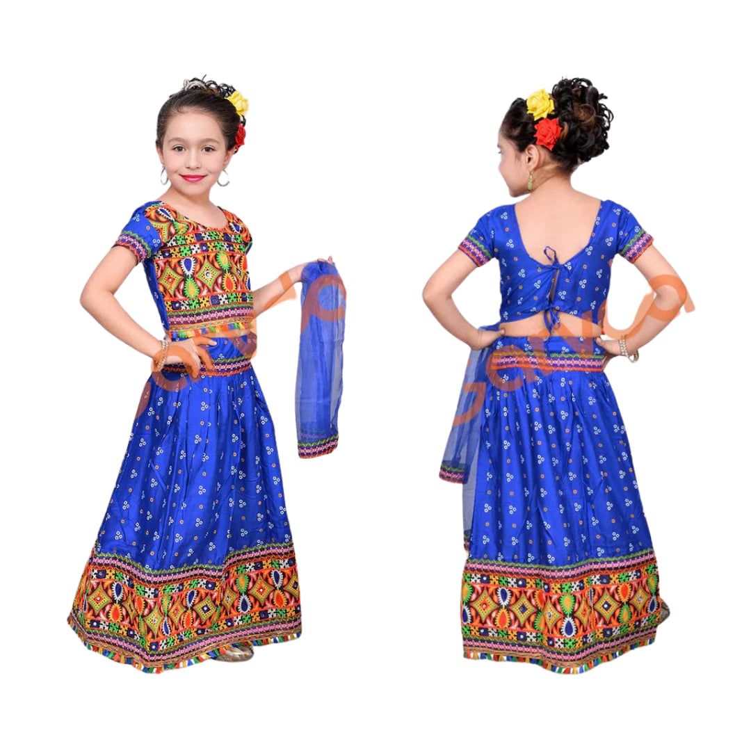 Gujrati Lahenga- Chaniya Choli (Blue) - 28 No(6-8Years)