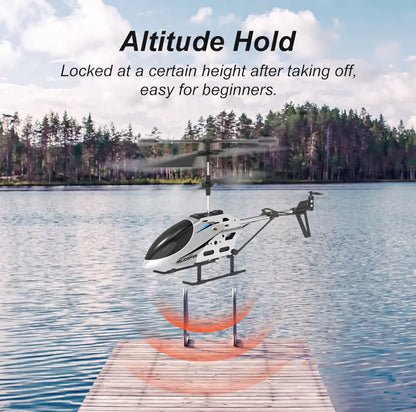 Rc Helicopter Altitude Hold Mini Remote Control Helicopters For Beginners Led Light One Key Take Off Landing Blue