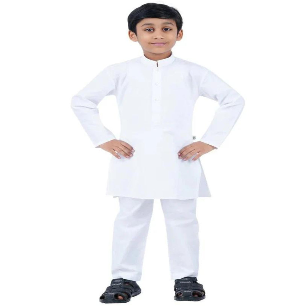 White Pajama Kurta - Cotton (SK) - 4-5 Years (24 no.)