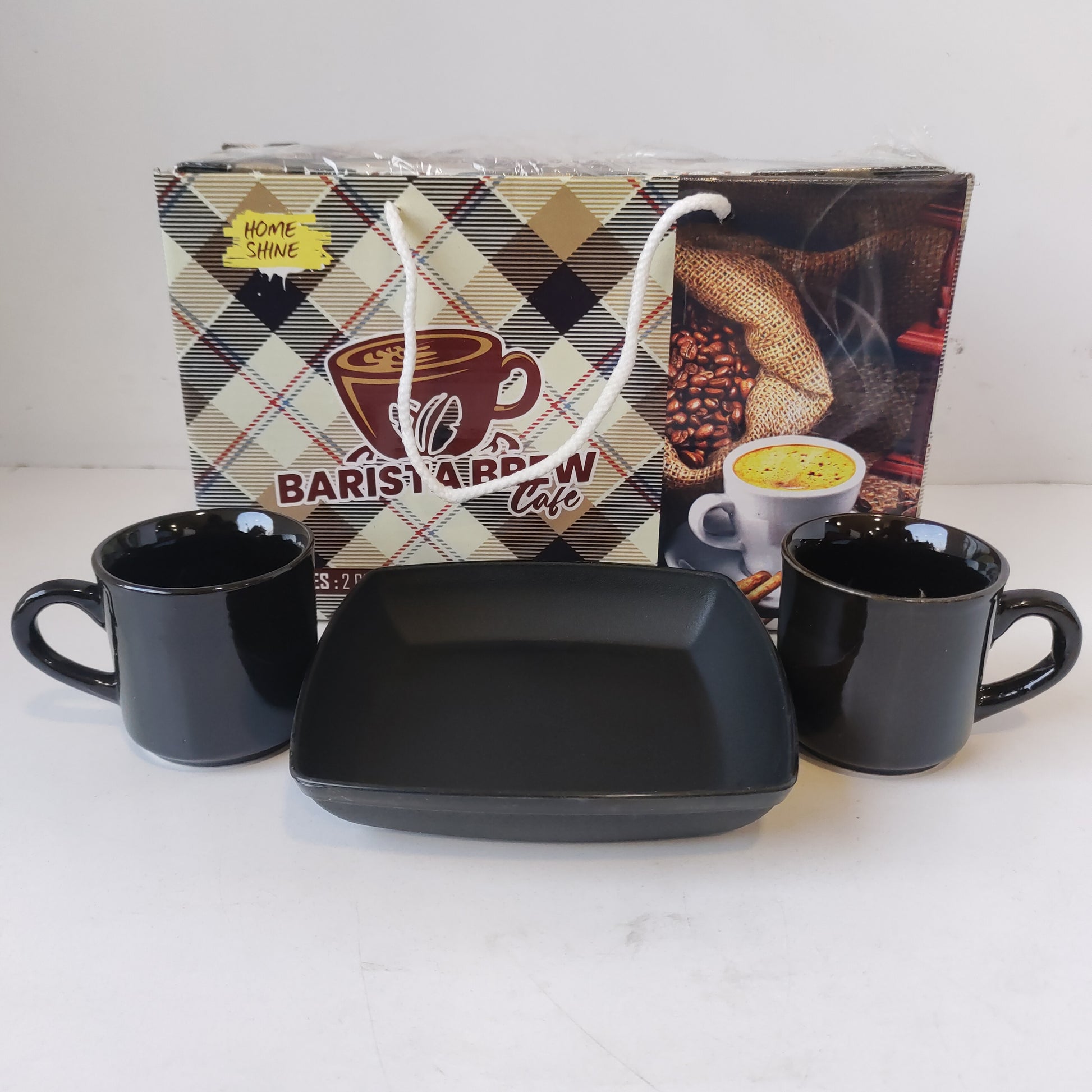 Barista Brew Cafe 2pieces exclusive cup with platter