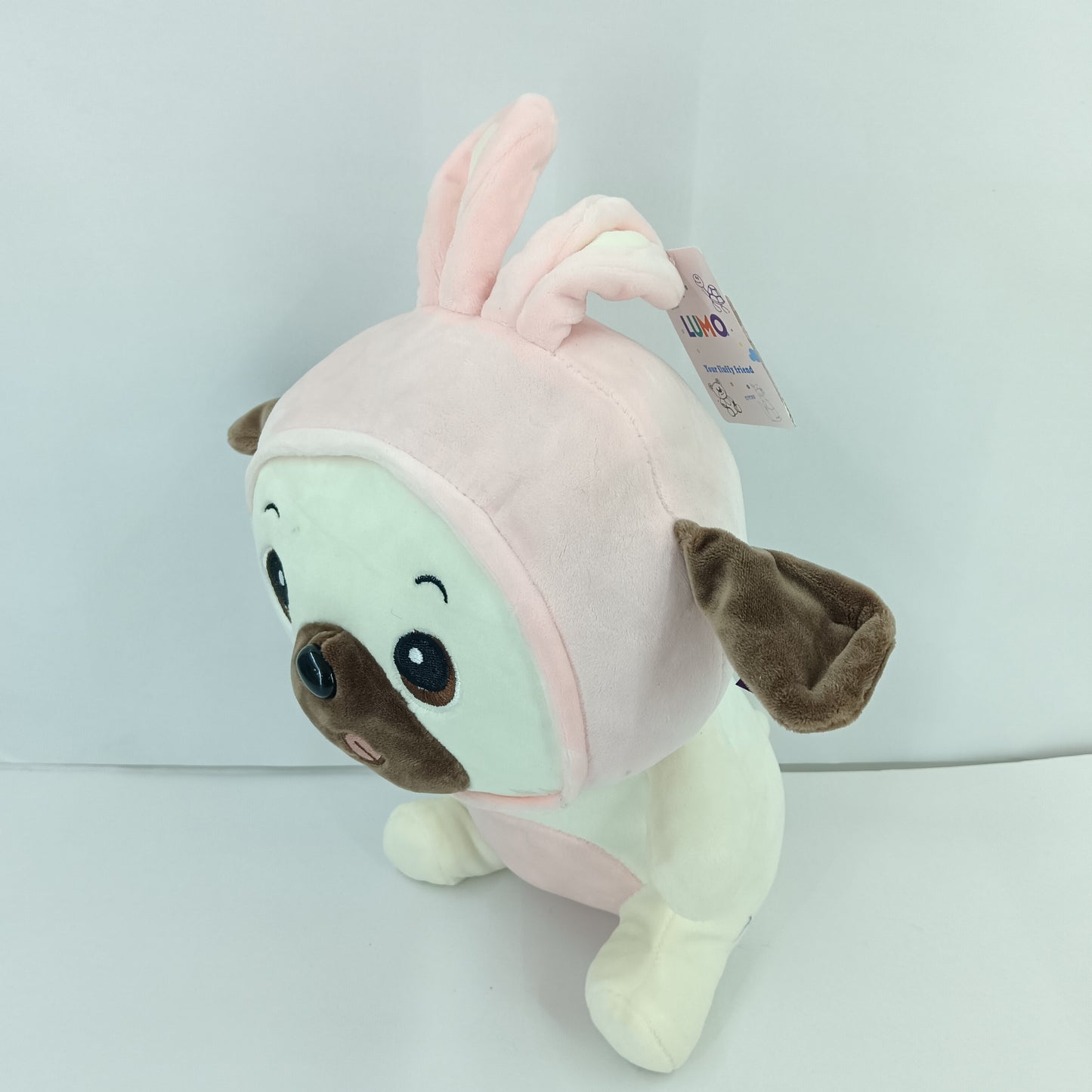 Bunny dressed puppy dog soft toy