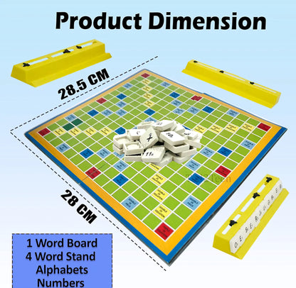 Mini Genius 2 in 1 Crossword and Fun with Sum Board Game for Kids Maths Building and Word Making Mind Game 2 to 4 Player Indoor and Outdoor Educational Game Age from 6 Year