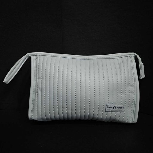 Rectangular shaped soft texture finishing portable cosmetic bag