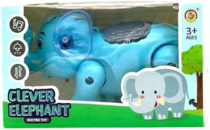 Clever Elephant Musical Walking Toy with Lights and Sounds for Kids and Children