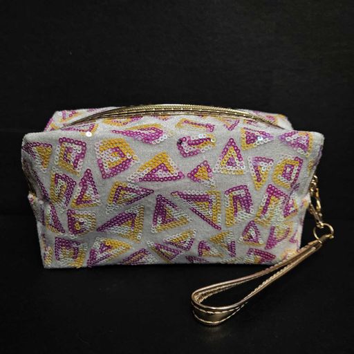 Womens beautiful embroidered travel portable cosmetic pouch