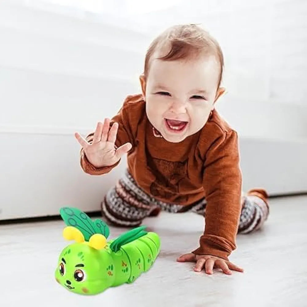 Crawling Caterpillar Toys - Musical Light-Up Toy Animal with 360 Degree Rotation, Stress Relief Toy for Boys, Girls, and Favors Gifts