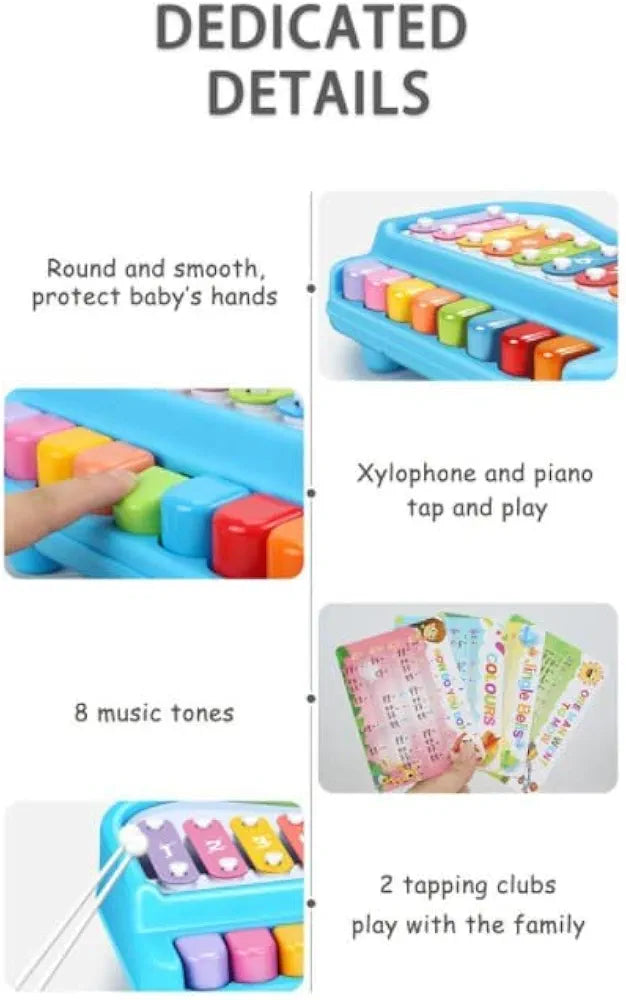 Key Piano Organ and Xylophone Musical Toy with 2 Mallets for Kids 3 Years Above Old