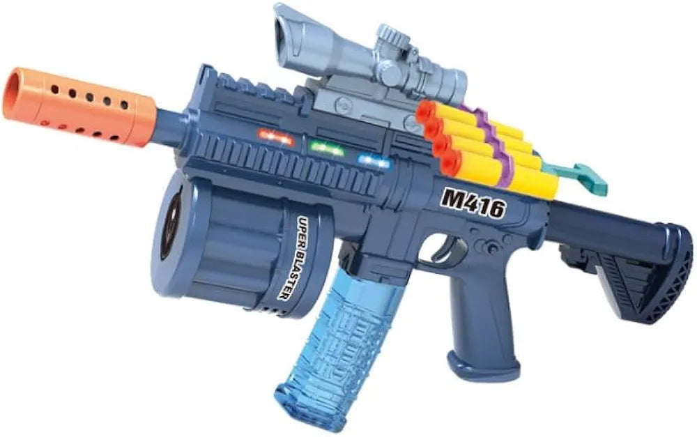 3 in 1 M416 Soft Bomb, Bubble, Electric Gun with light & music