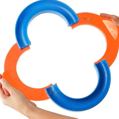 8 Shape Infinite Loop Interaction Balancing Track Toy Creative Track with 3 Bouncing Balls for Kids Best Hand-Eye Coordination Developing Indoor Games for Kids