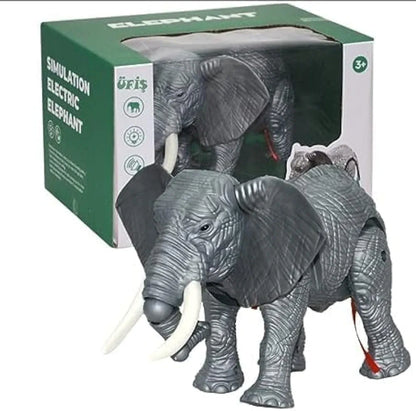 Light and Sound Walking Elephant Toy with Battery Operated for Kids