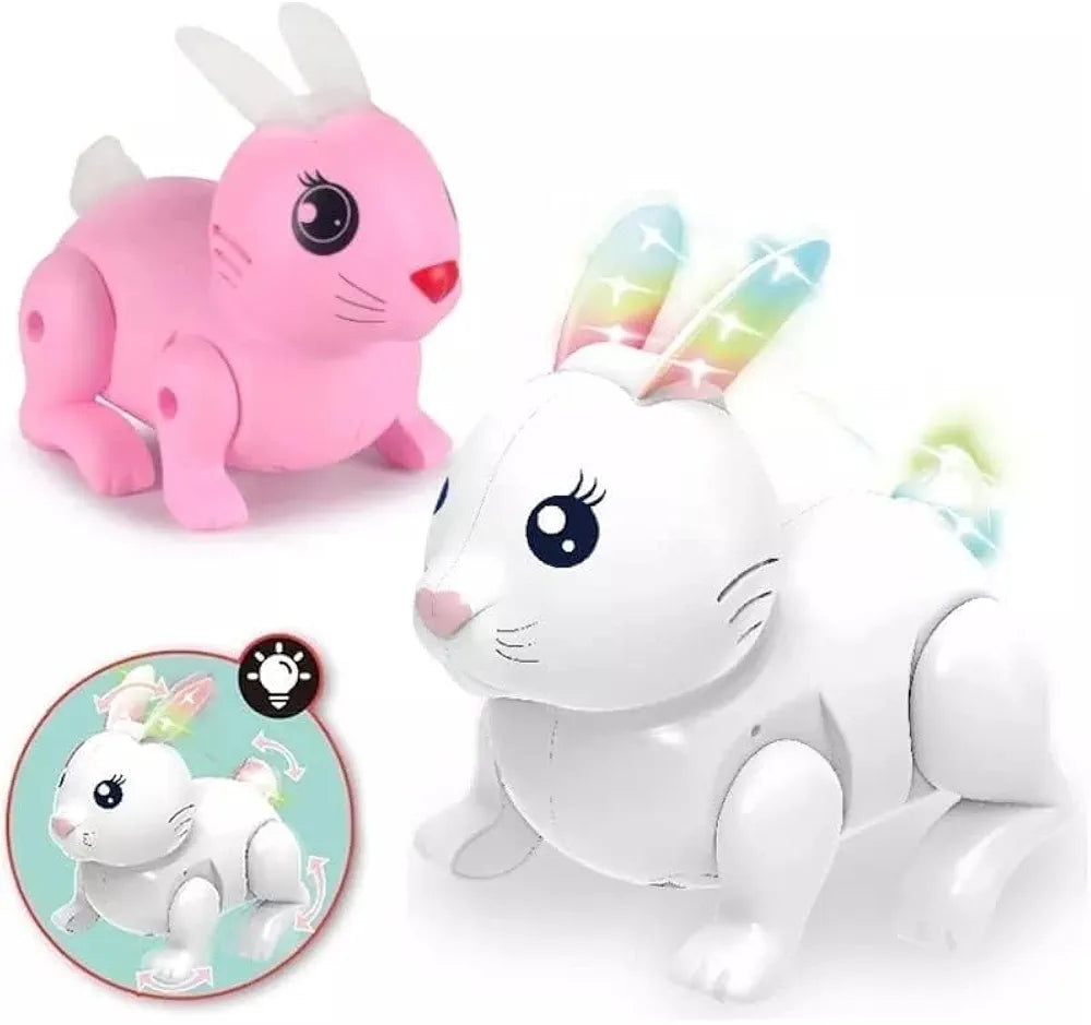 Jumping Rabbit with Luminous Effect Cute Bunny Rabbit Flashing Lights and Music Toy for Kids Age 3 Years above age group