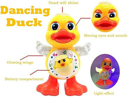 Dancing Duck Toy with Vibrant Light Effect and Musial Sound Best Gift for Small Age Kids