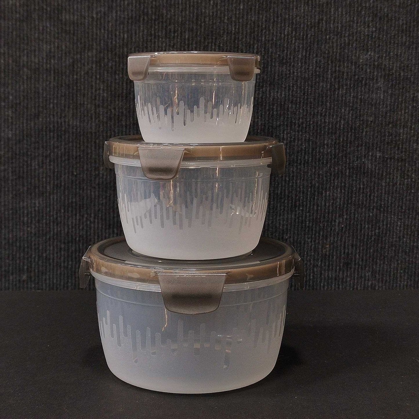 3 piece plastic airtight storage containers