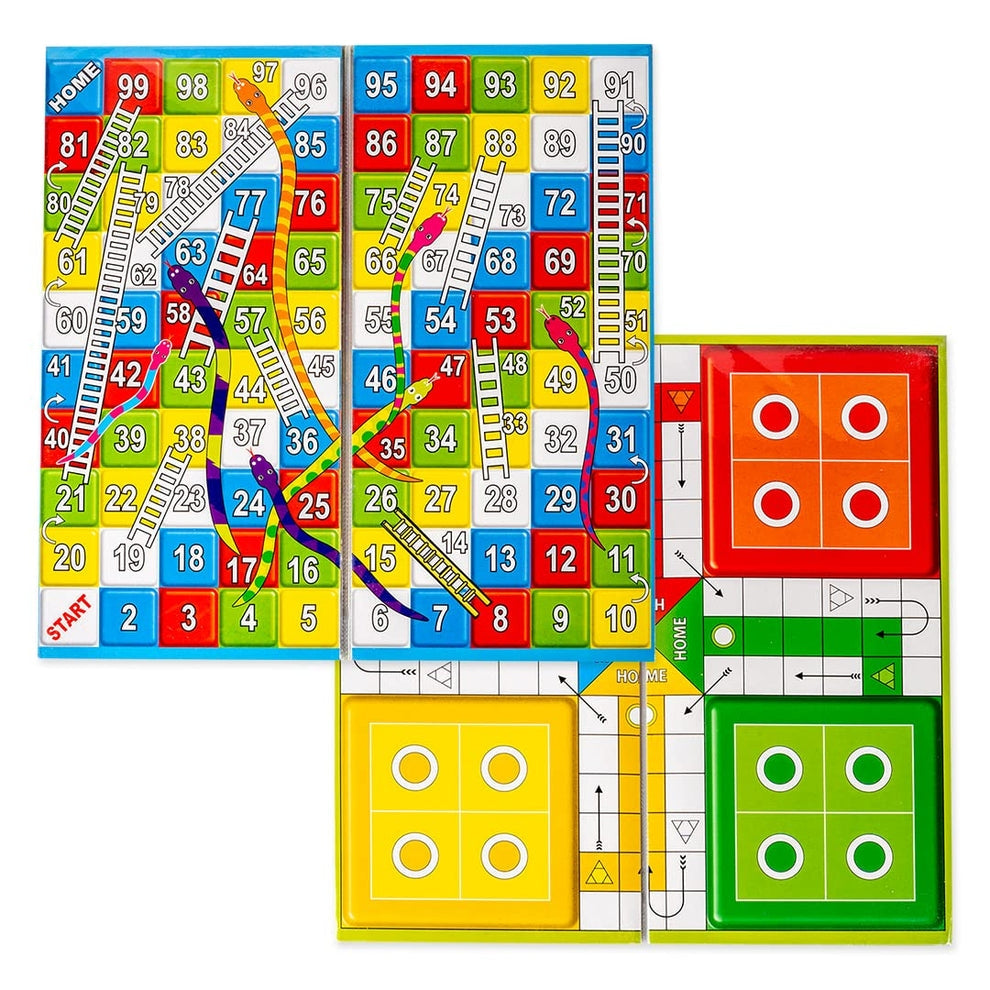 The traditional game of luck and skill Classic Strategy Game Little Snakes and Ladders with Ludo 2 In 1 combo