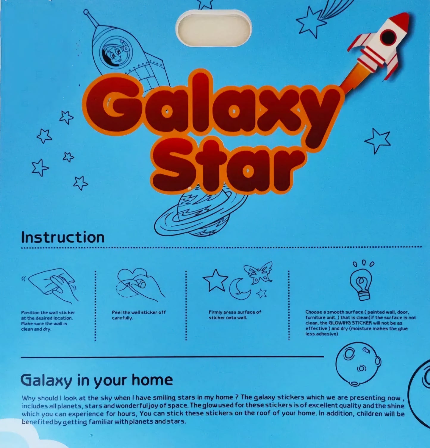 Galaxy Star Glow in The Dark Wall Stickers Ceiling Stickers for kids Room Decoration