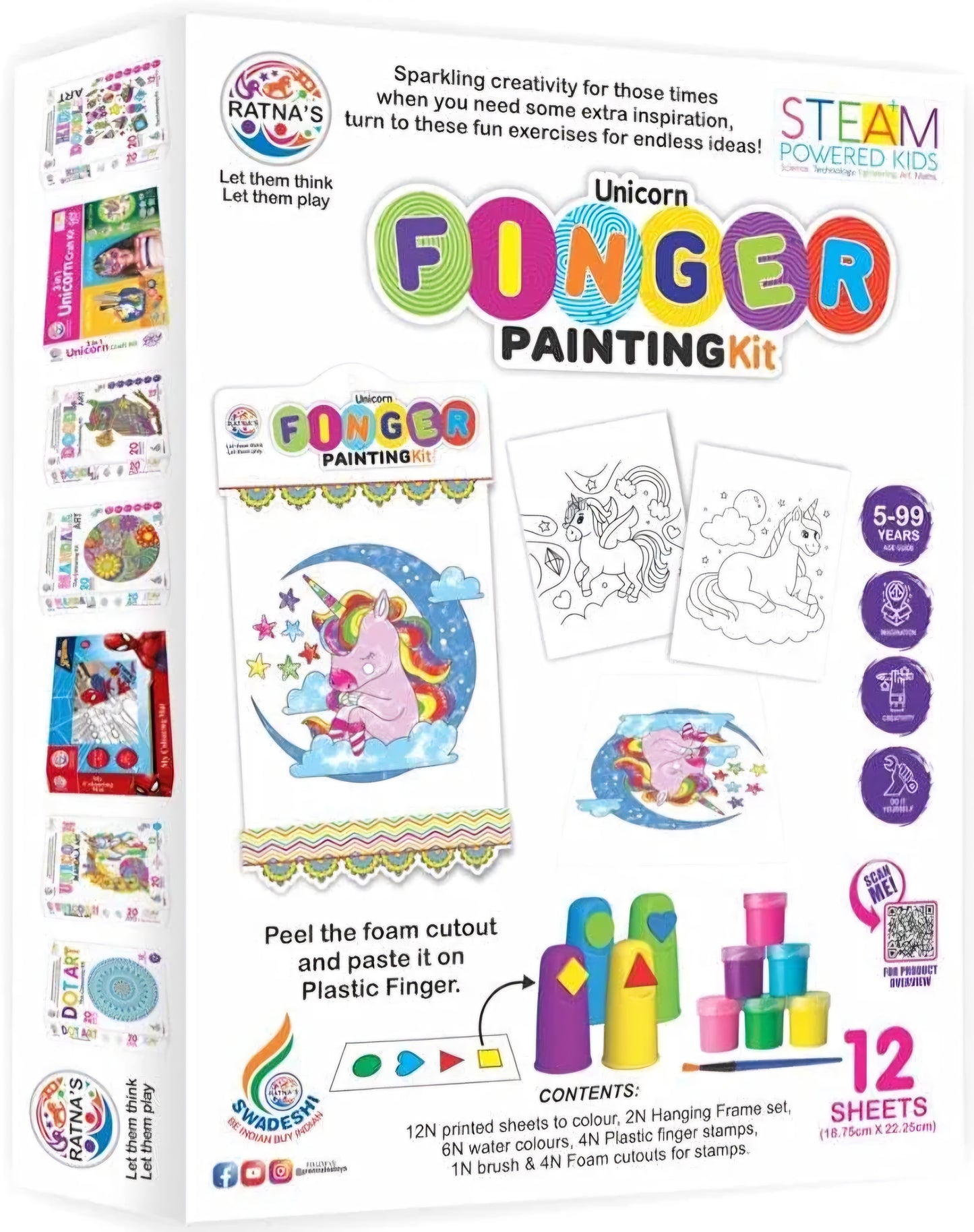 Sparkling creativity for those times when you need some extra inspiration turn to these fun exercises for endless ideas Non Toxic Colours Unicorn Finger Painting Kit With Plastic Fingers and Printed Sheets for Mess Free for Kids