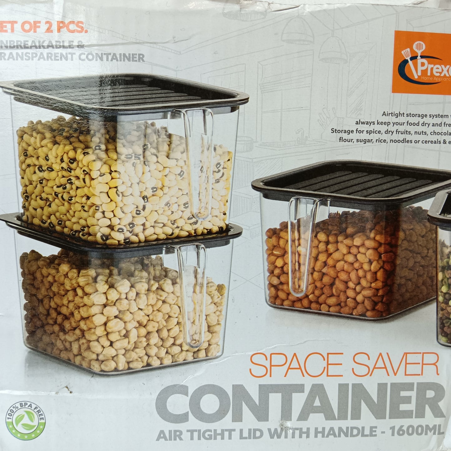 Space saver containers 1600ml