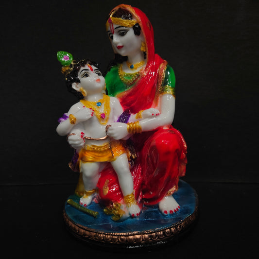 Lord little Krishna playing with Yasoda statue idol for Home Decor