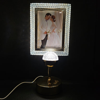 Rectangular Shape Cystal Lamp Photo Frame for Wedding Gifting love couple photo Valentines Day Gifts