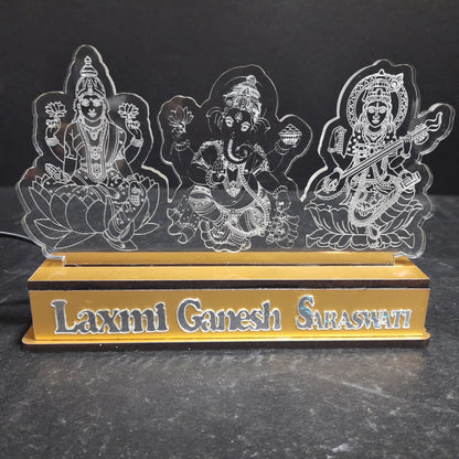 Laxmi ganesh saraswathi lights glow