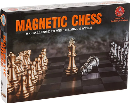 Magnetic Challenge Chess Set Magnetic Pieces and Extra Queens for 2 Players Kids and Adults