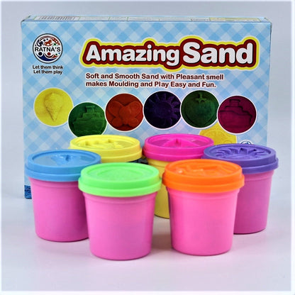 Soft and Smooth Sand with Pleasant smell makes Moulding and Play Easy and Fun Amazing Sand Game with Moulds for Kids