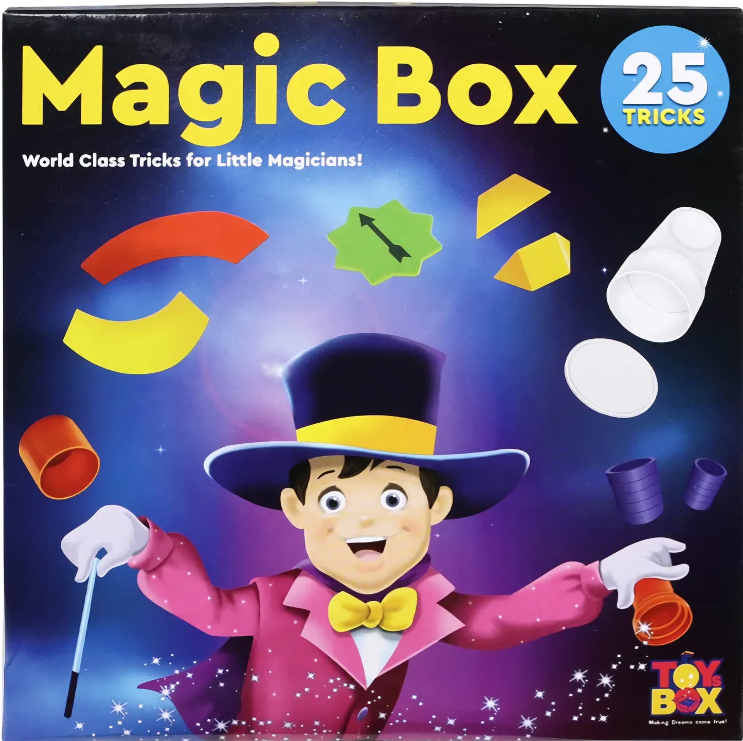 Magic Box 25 Tricks for Kids Magic Tricks Party Game Fun Gag Toy Present Birthday Toy for Boy Girl Multi Color