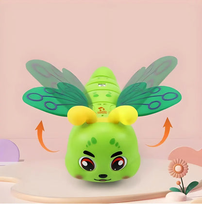 Crawling Caterpillar Toys Musical Light Up Toy with 360 Degree Rotation and Wings Early Learning Toy