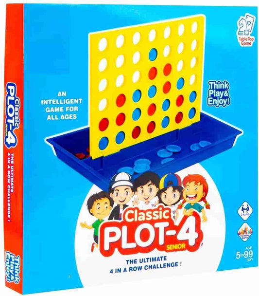 PLOT 4 Big Original Plot 4 Big Board Game Family Game Strategy Game for 2 Players Ages 5 and Up Marketing Game of Plot 4 Grid Get 4 in A Row Strategy Game for 2 Players Ages