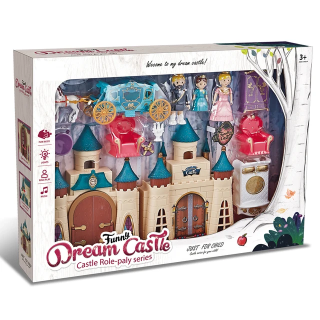 Princess Carriage Toy Set with Horse Magical funny dream castle role play series for Girls