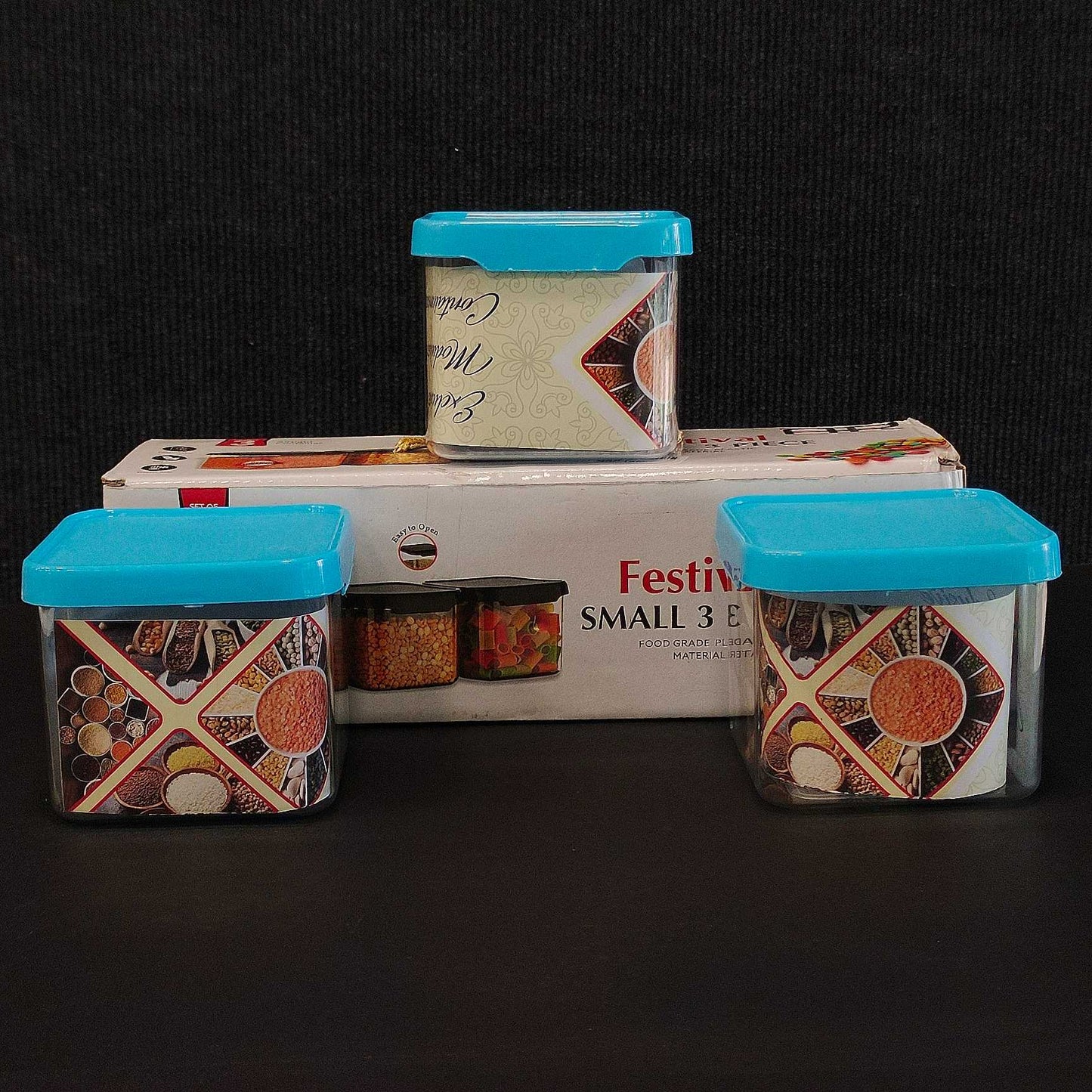 Festival small 3 piece storage containers