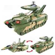 Kids 2 In 1 Tank Aircraft Convertible Tank and Jet Fighter Airplane Toy With Lights And Shooting