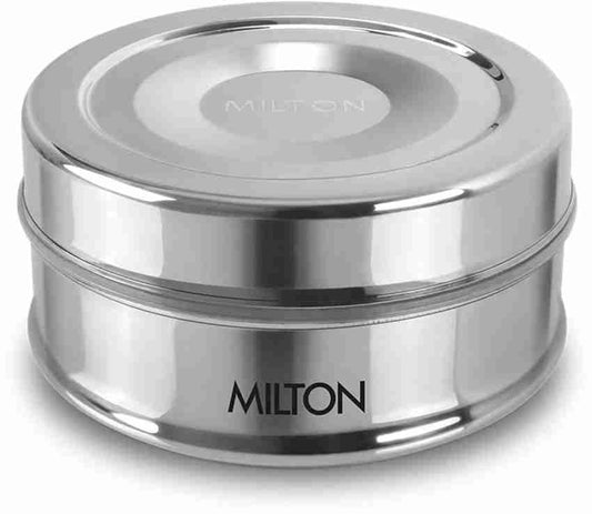 MILTON Steel Snack Stainless Steel Tiffin, 480 ml 1 Containers with pu Insulated,easy to Carry,Bpa free Tiffin Box