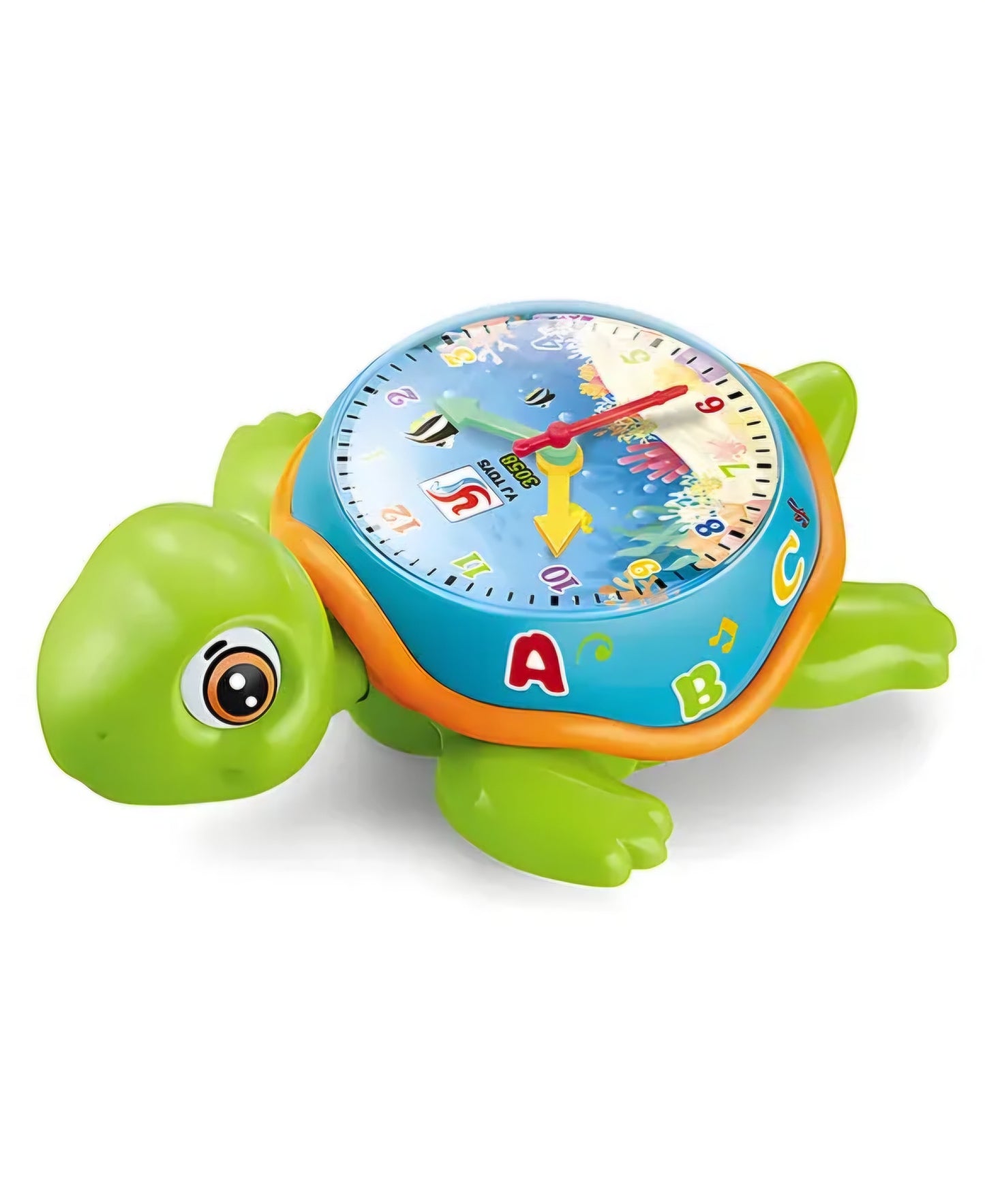 Electric universal tortoise clock toys obstacle avoidance educational toys for kids learning time