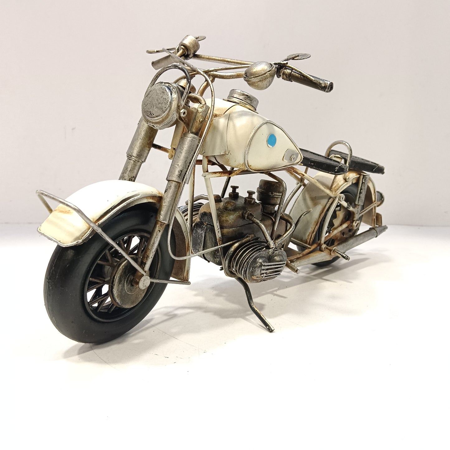 Vintage motorcycle craft model metal showpiece