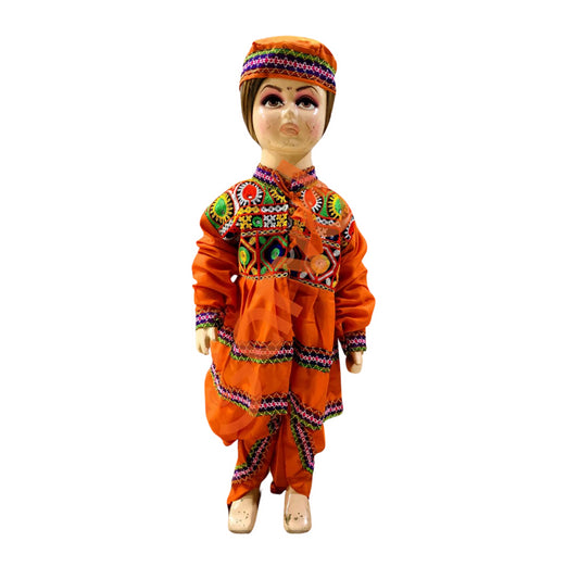 Kediya boys Costume-Orange - 05 No./5- 6 years