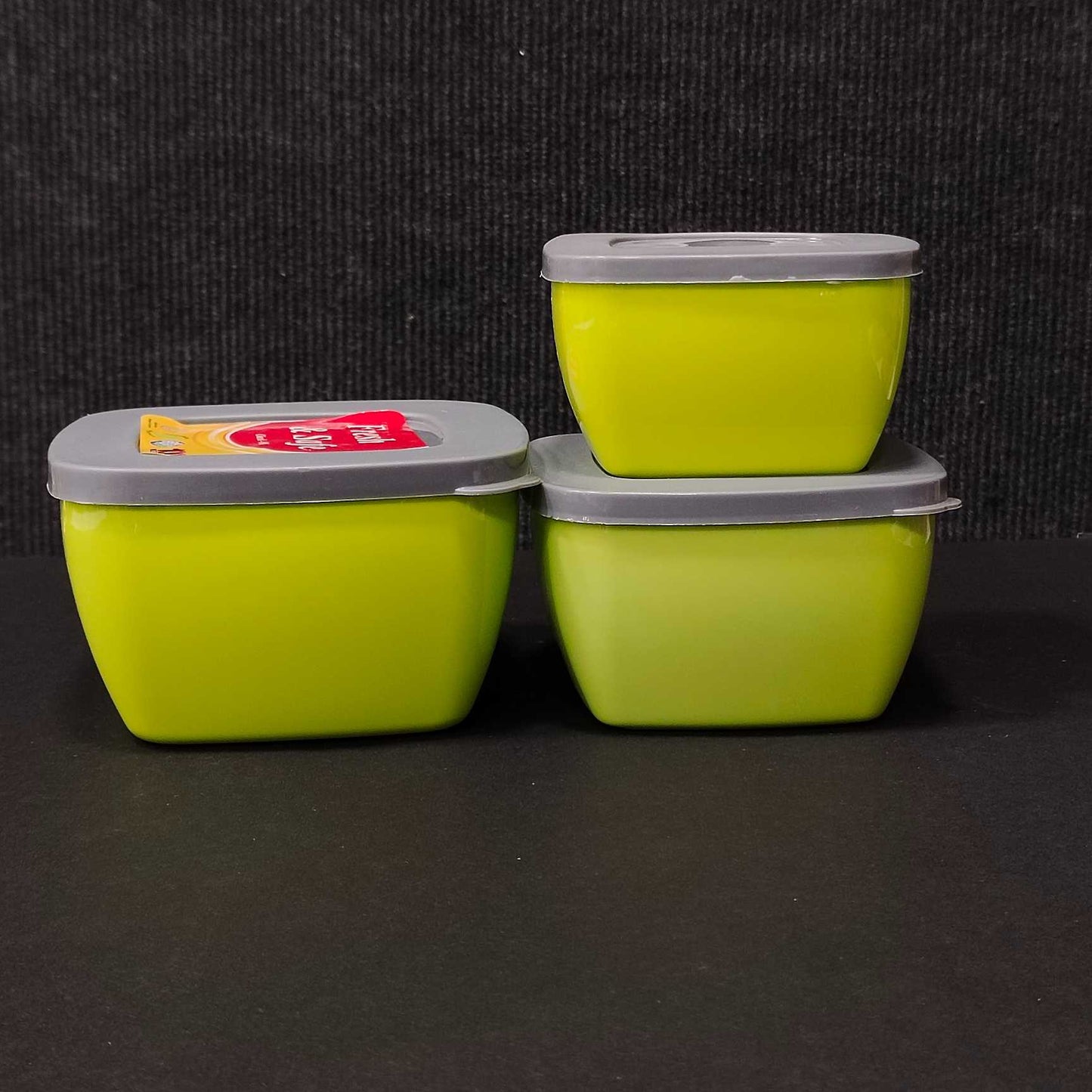 3 piece set plastic storage containers