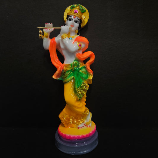 Sri Krishna murti playing flute in standing posture Idol for Home pooja