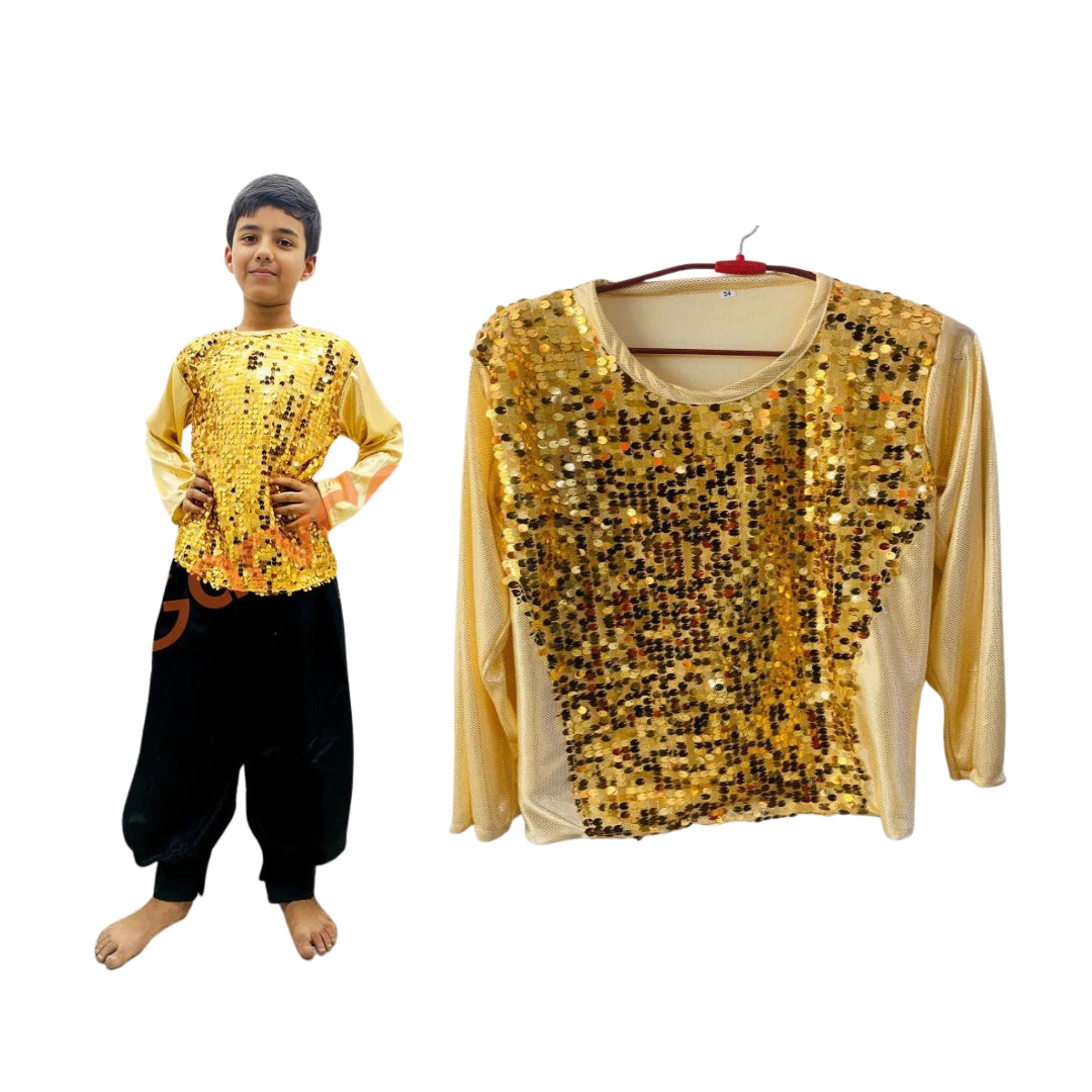 T-shirt Golden Sequence Costume - 32no./ 8-10 Years