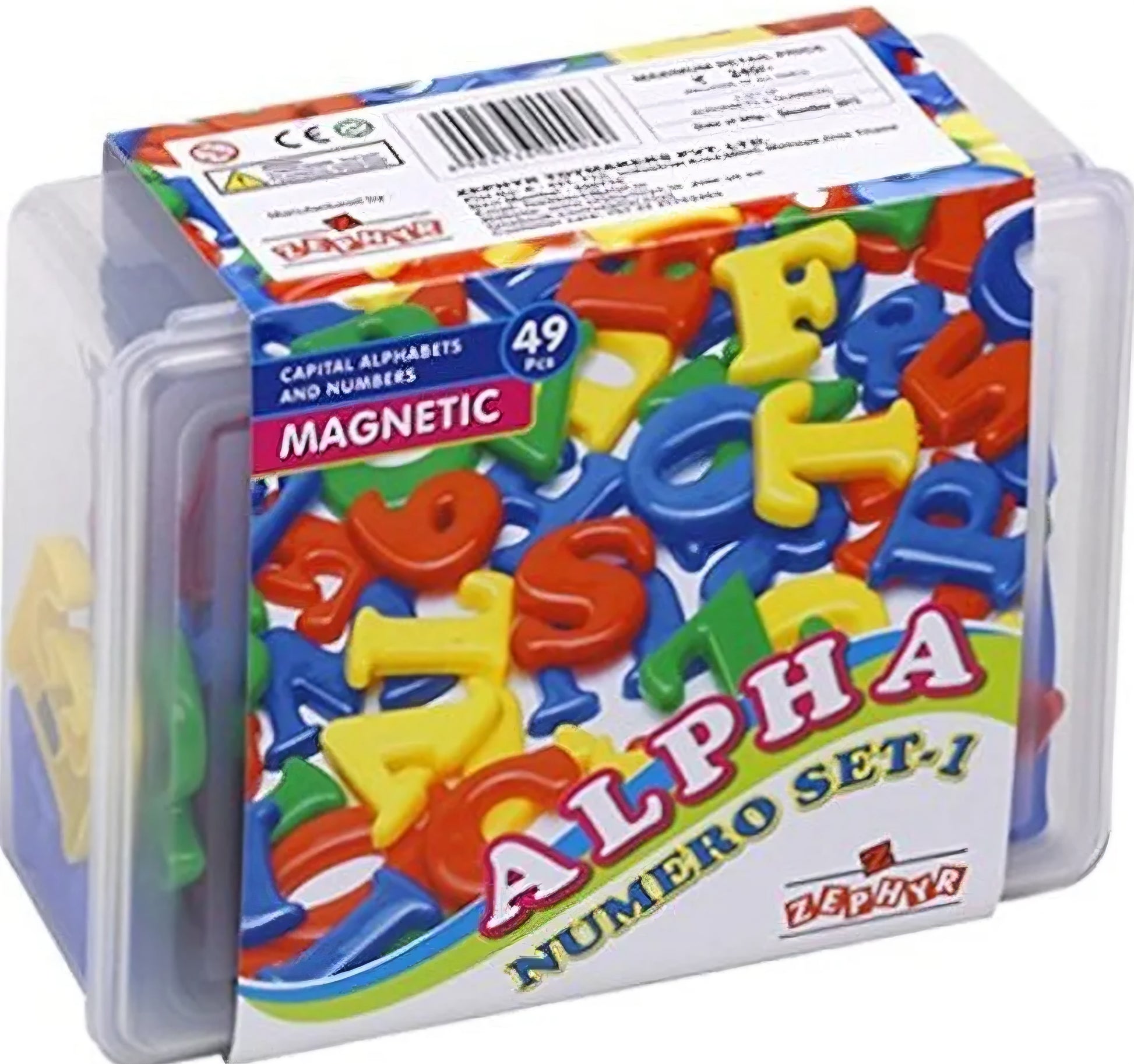 Captial Alphabets and numbers Magnetic Alpha Numero jar for kids active learning kit