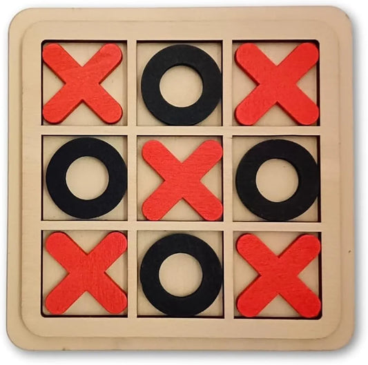 Wooden Tic Tac Toe Mind Challenging Cross and Zero Family Board Game For Kids and Adults Strategy Board Games Board Games For Adults Xoxo Learning Toys