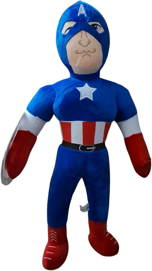 Captain America Action Figure Soft Toy  Delicate Stuffed Plush Superhero for Kids Avenger Hangable Toy