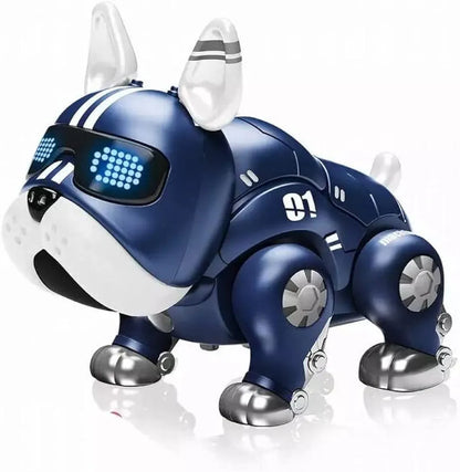 Walking and Dancing Battery Operated Robot Dog Toy with Lighting Music Shake Head Cool Intelligent Robot Dog Toy