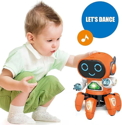 Bot Robot 6 Legged Colorful Lights and Music All Direction Movement Dancing Robot Toys for Boys and Girls