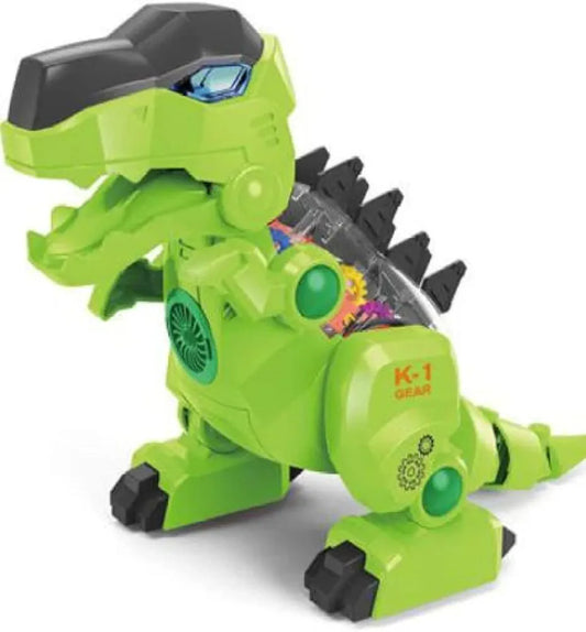 Electric Gear Dinosaur Toy Universal Walking Dinosaur Toy with Light and Music